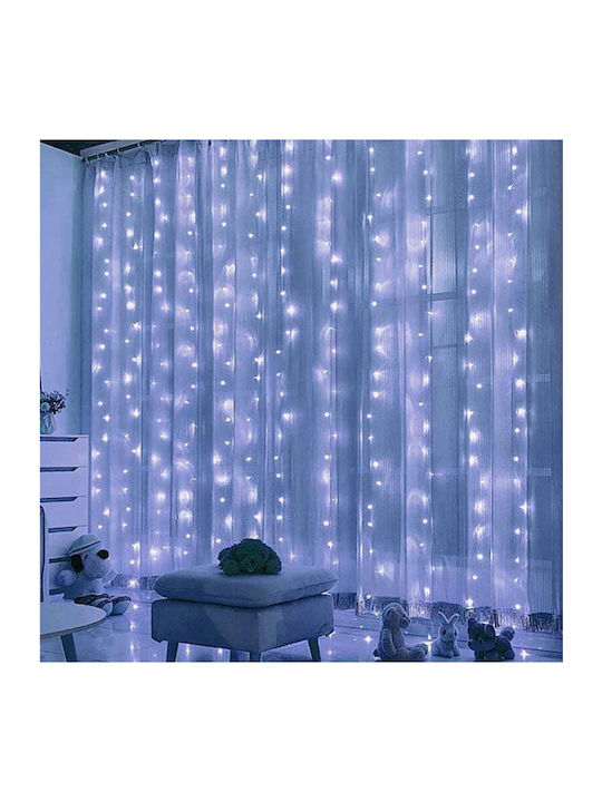 200 Lights LED 2m. Cold White type Curtain Aigostar