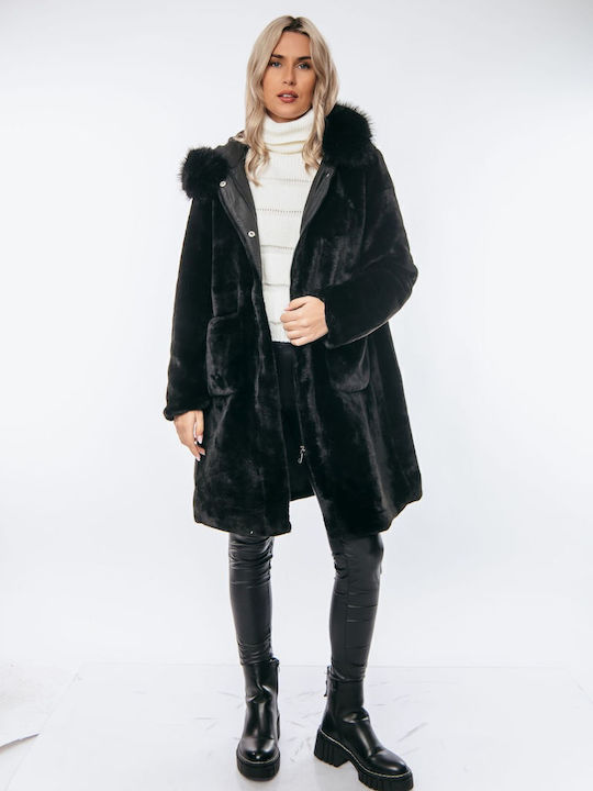 Women's Short Fur Black