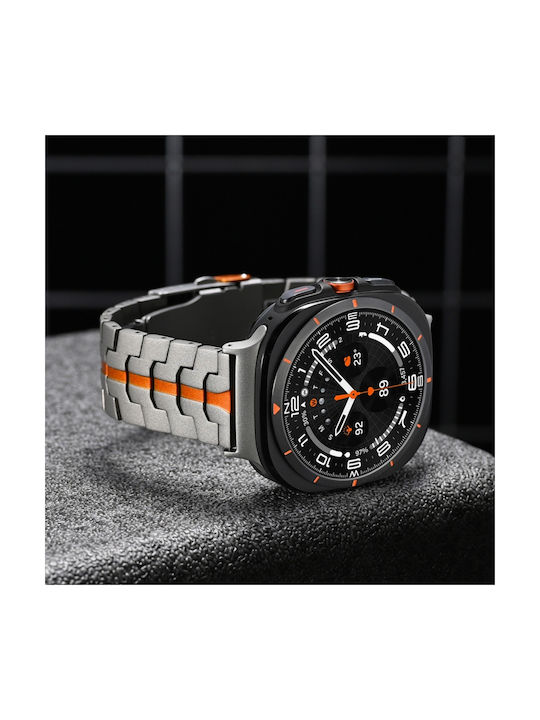 Techsuit Curea Oțel inoxidabil Portocaliu (Samsung Galaxy Watch Ultra, Samsung)