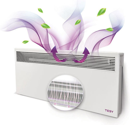 Tesy Конвектор Стена 1500W с Електронен Термостат и WiFi 63.2x45.9см Бял