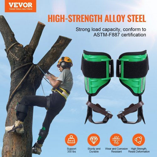 Tree Climbing Spikes Vevor Steel Arborists Green