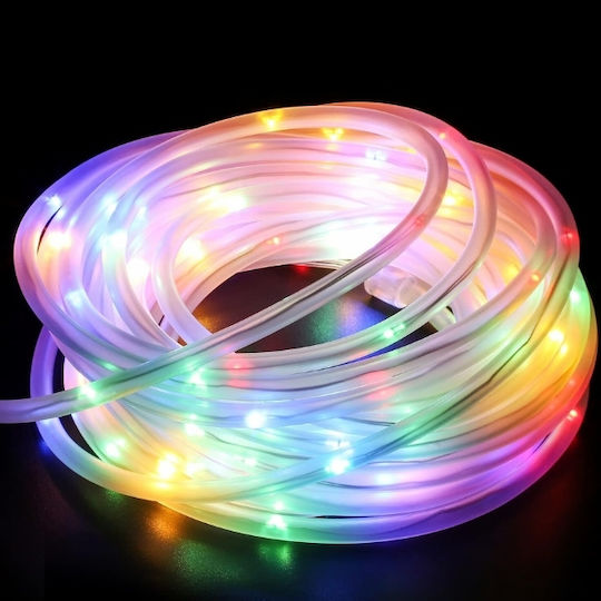 Φωτοσωλήνας 100 Glühbirnen Batterie RGB mit Programmen 10m