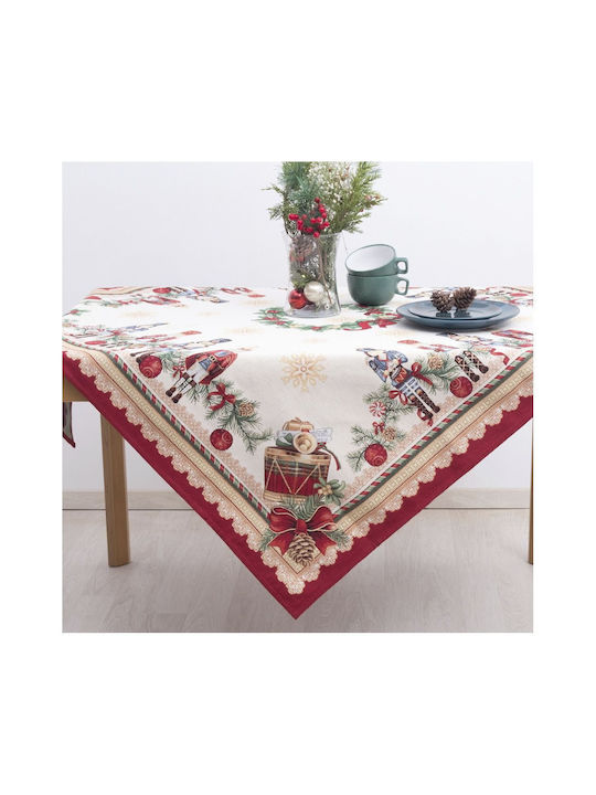 Dimeco Christmas Tablecloth Red L140xW220cm.