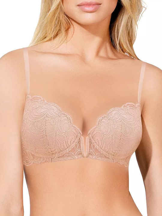 Lormar Frizzante Plunge Plunge Bra with Light Padding Underwire Bez