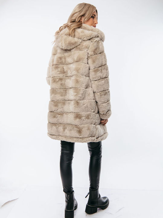 Дамска кожухарка Beige