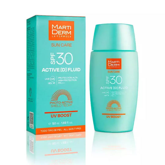 Martiderm Active [D] Αδιάβροχη Αντηλιακή Λοσιόν Προσώπου SPF30 50ml