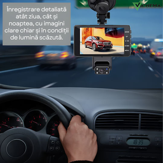 Set Camera DVR Auto 1080P cu Ecran 4" pentru Bord & Camera de Marsarier