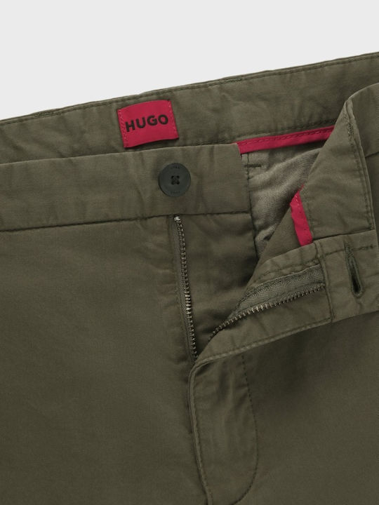 Hose Chino Elastisch in Schlanker Passform Olive Green