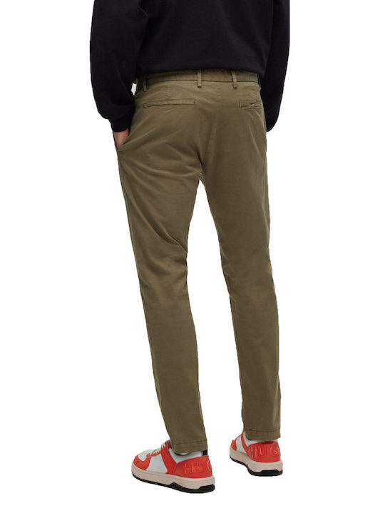 Hugo Boss Trousers Chino Elastic in Slim Fit Khaki