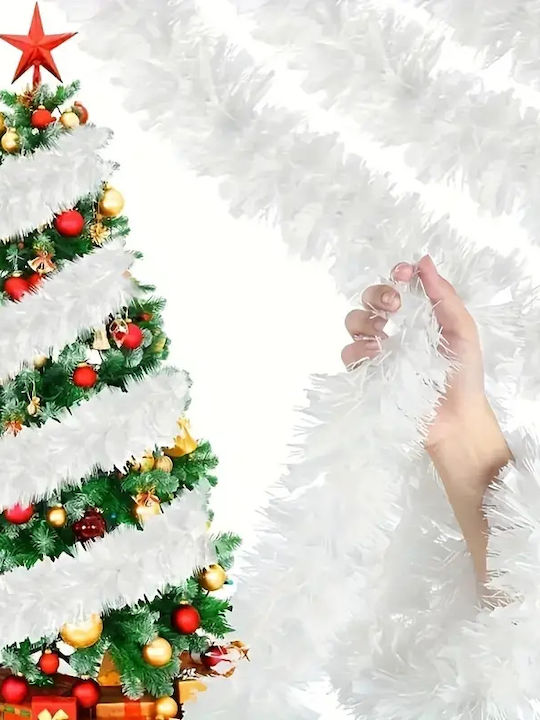 Panora Christmas Garland White 200x11cm 1pc