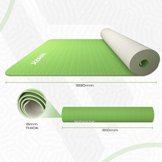 RDX Covor de exerciții fizice Yoga Verde
