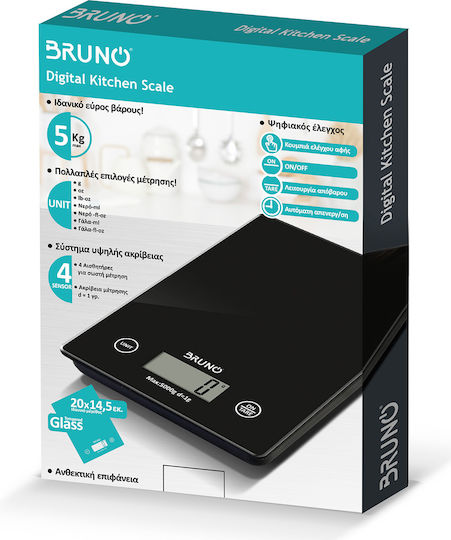 Bruno Digital Kitchen Scale up to 5kg Black