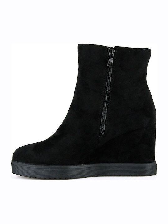 Suede Women's Ankle Boots Black