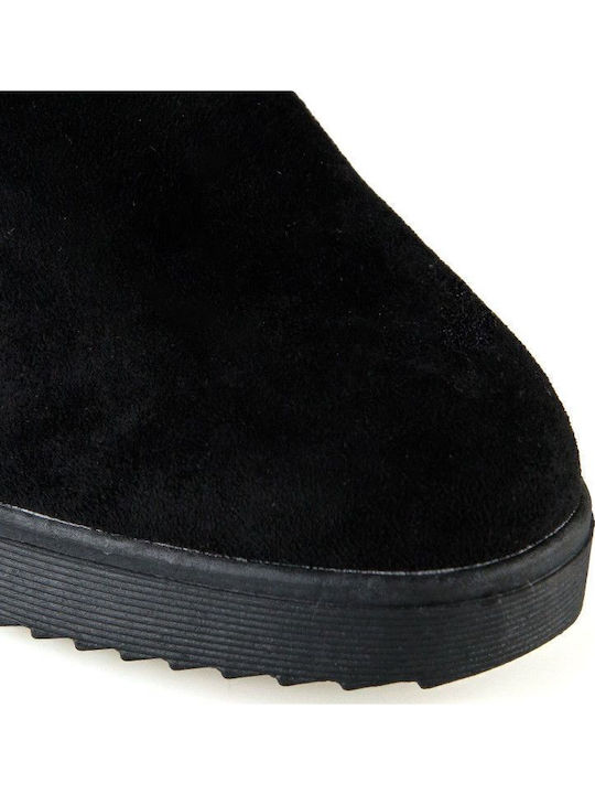 Suede Women's Ankle Boots Black