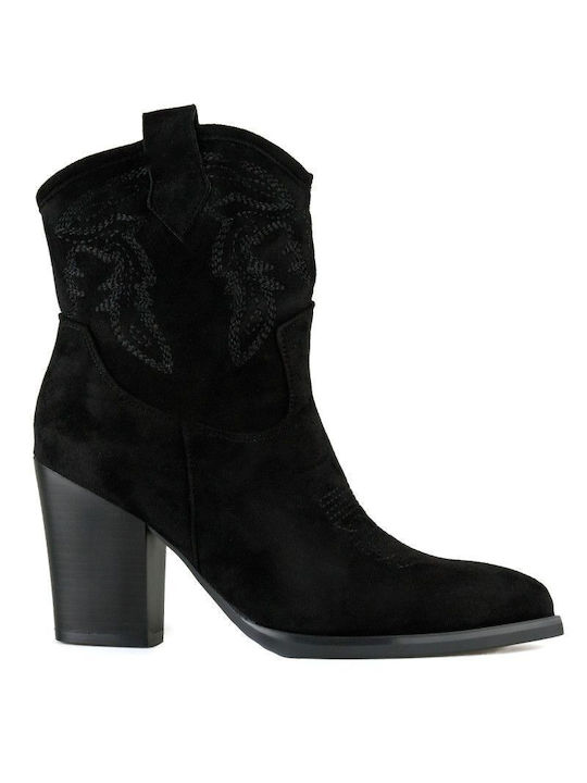 Black Suede Cowboy Boot Design