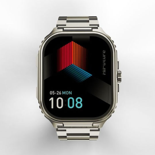 HiFuture Ultra3 Pro Ceas Inteligent Din Oțel Inoxidabil Argintiu
