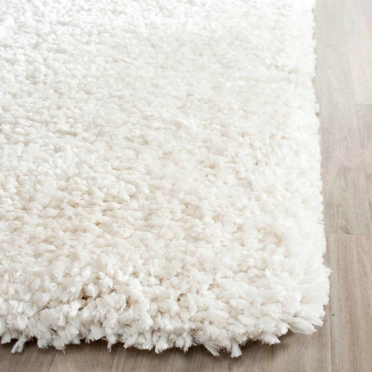 Saray Home Velvet Wohnzimmer Teppich Rechteckig Zottelig Ecru 160x230cm