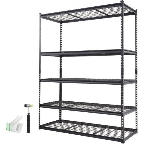 Vevor Dexion Shelf 152.4x61x198.1cm with 5 Shelves Total Load Capacity 905kg