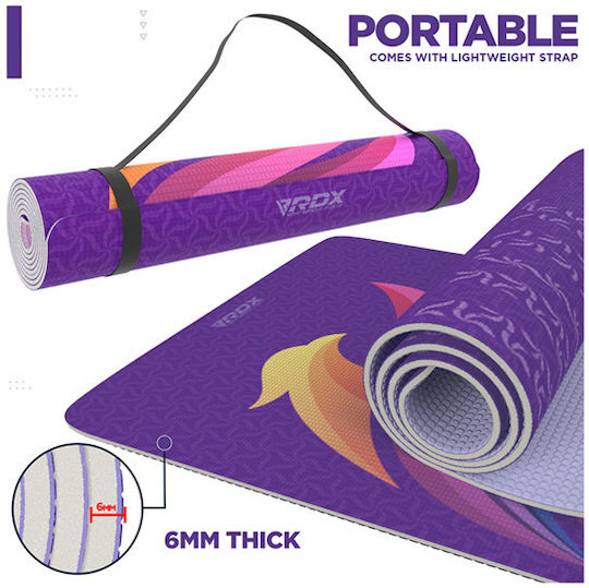 Rdx PVC Yogamatte Orchidee Phoenix D2