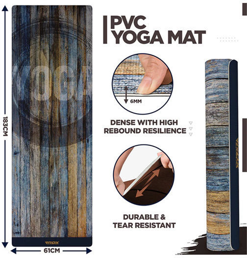 Rdx Pvc Yoga Mat Timber Blend D5