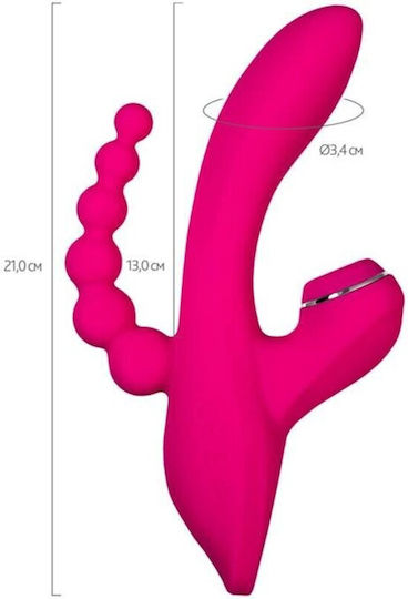 ToyFa Vibrator Iepurele 21cm Roz