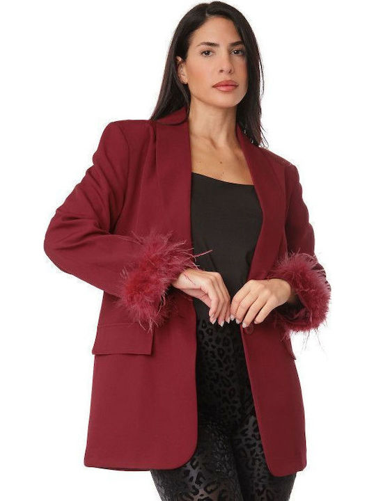 Silia D Damen Blazer Burgundy