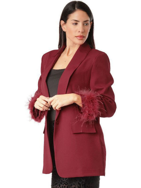 Silia D Damen Blazer Burgundy