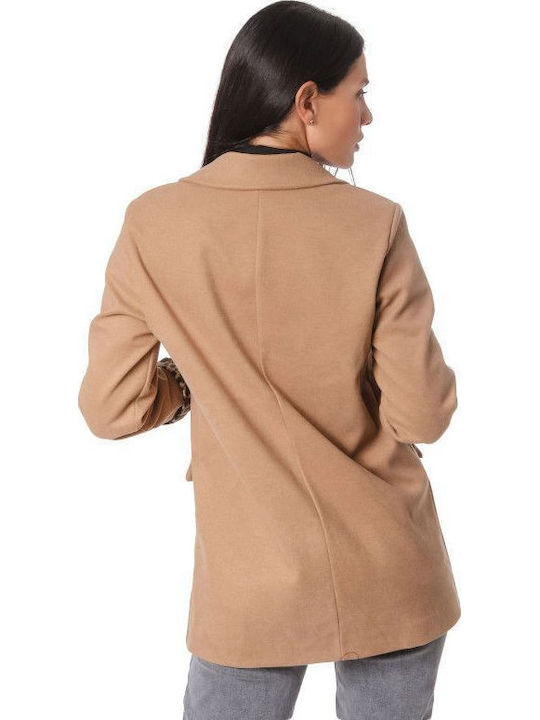 Silia D Γυναικείο Σακάκι Camel