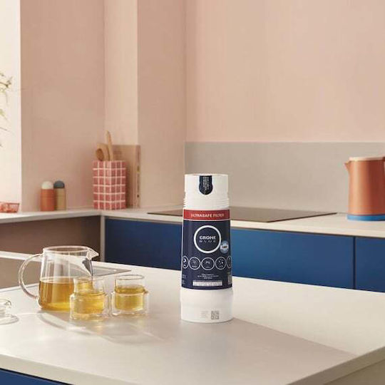 Grohe Резервен филтър за вода за кран от активен въглен Blue Ultrasafe 1 микрон