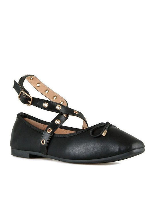 Schwarze Mary Jane Ballerina