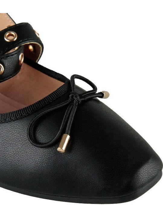 Schwarze Mary Jane Ballerina