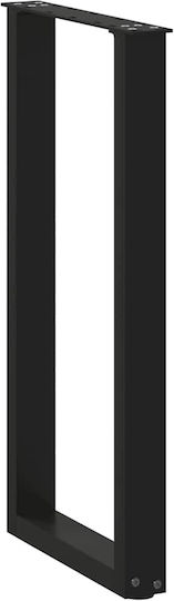 Vidaxl Coffee Table Legs U-Shape 2 Pcs Black 38x72-73 Cm Black