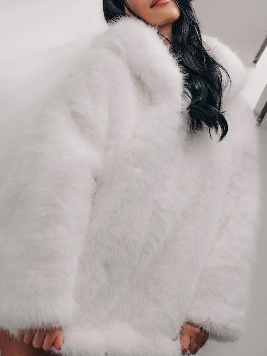 Women's Short Fur White