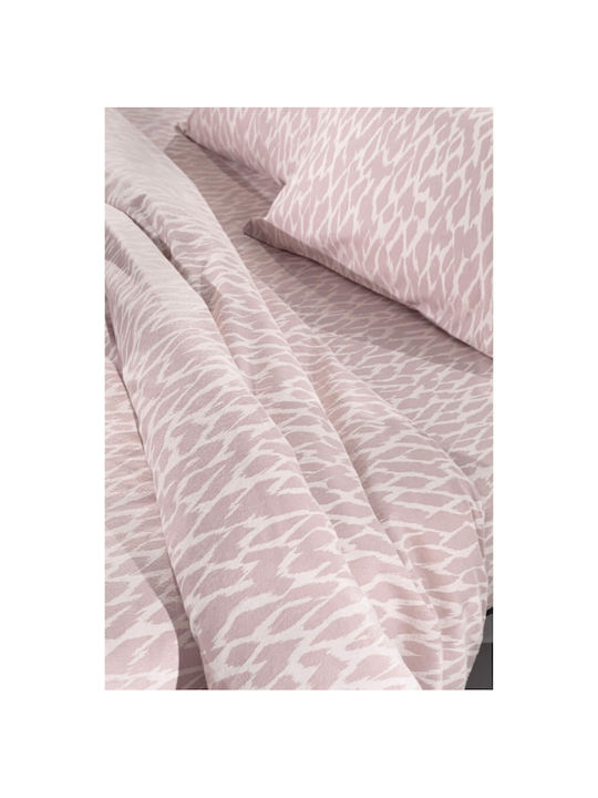 Guy Laroche Duvet Cover Set Cotton Queen with 2 Pillowcases 225x245 Magma Dusty Pink