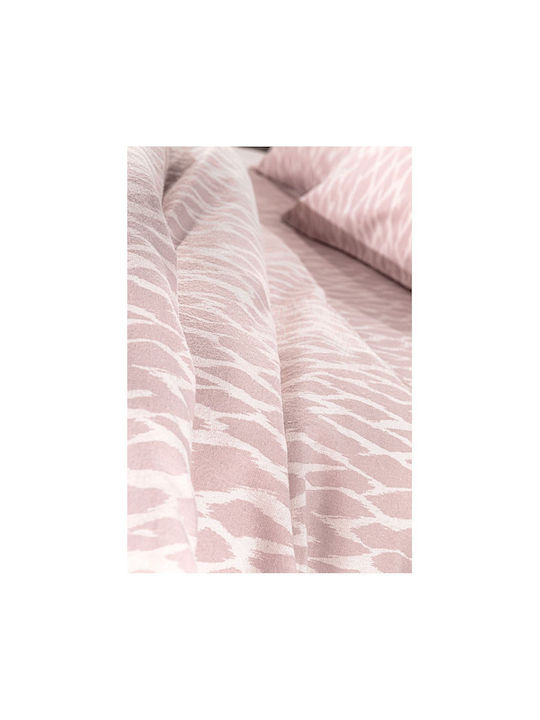 Guy Laroche Duvet Cover Set Cotton Queen with 2 Pillowcases 225x245 Magma Dusty Pink