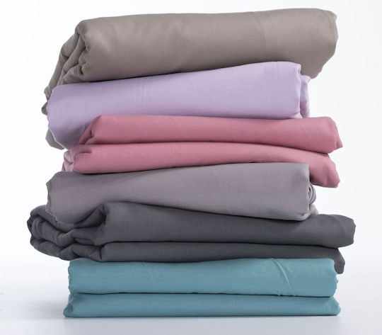 Nef-Nef Homeware Duvet Cover Cotton Queen 230x240 Basic 726 L.Grey