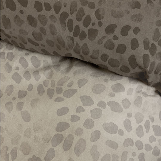 Nima Duvet Cover Set Flannel Queen with 2 Pillowcases 220x240 Sylvan Beige