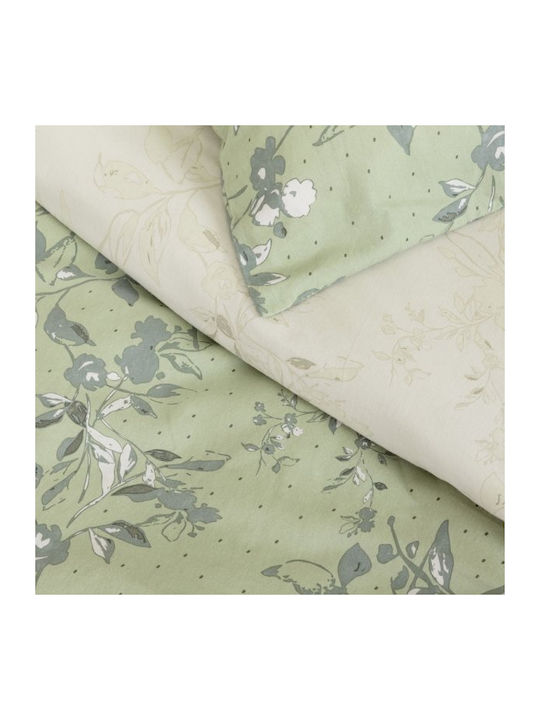 Nima Duvet Cover Set Cotton Queen with 2 Pillowcases 220x240 Bernice Green