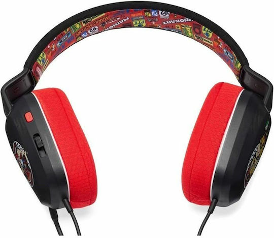 PowerA Mario Kart Over Ear Gaming Headset με σύνδεση 3.5mm Black/Red