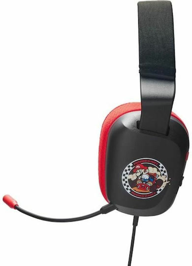 PowerA Mario Kart Over Ear Gaming Headset με σύνδεση 3.5mm Black/Red