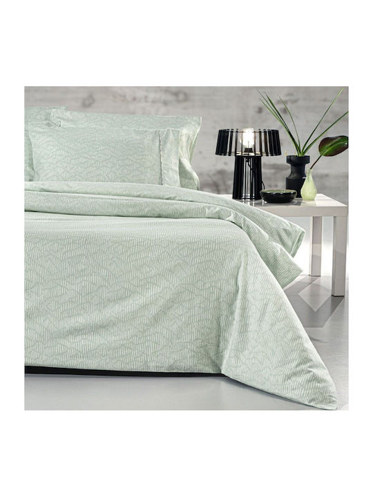 Guy Laroche Duvet Cover Set Cotton Queen with 2 Pillowcases 225x245 Brenta Mint