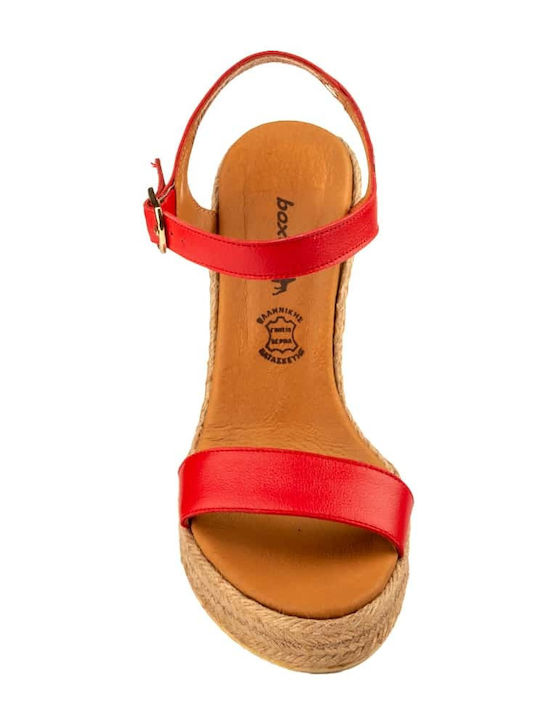 Platforme Dama Tip Espadrile Roșii
