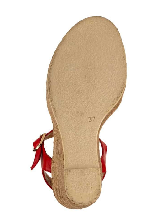 Platforme Dama Tip Espadrile Roșii