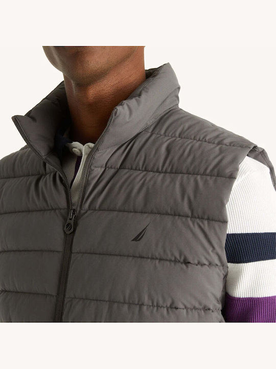 Sleeveless Jacket Puffer Gray