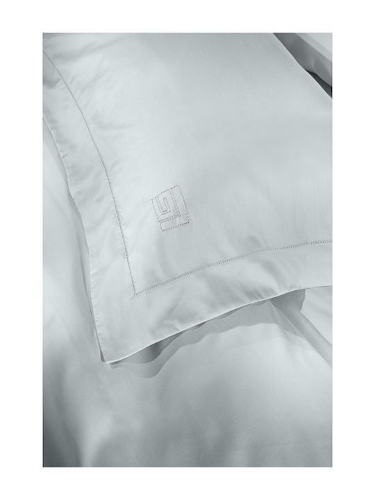 Guy Laroche Duvet Cover Set Cotton Satin Queen with 2 Pillowcases 245x255 Silky Moonlight
