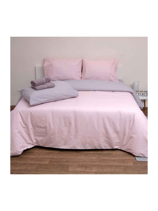 Viopros Duvet Cover Cotton Single 160x240 Flannel Pink