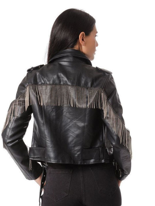 Γυναικείο Biker Jacket Μαύρο