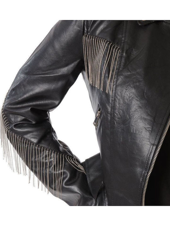 Γυναικείο Biker Jacket Μαύρο