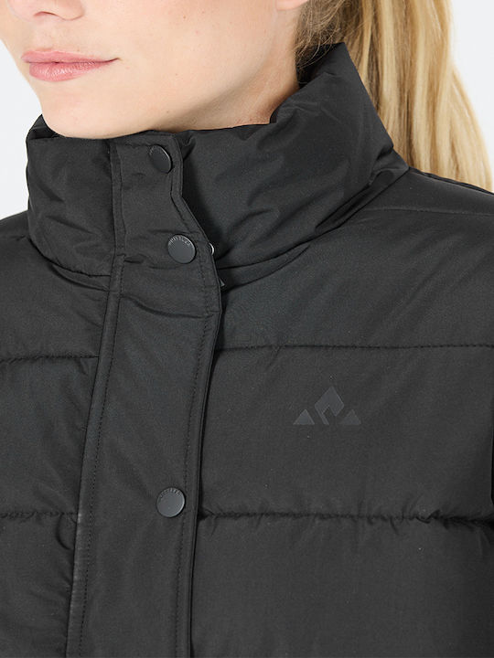 Kurz Damen Puffer Jacke Wasserdicht für Winter Black