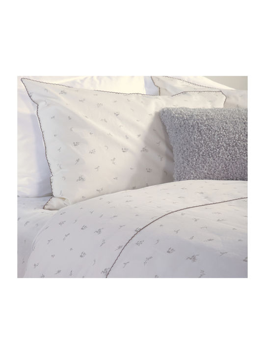 Nef-Nef Homeware Σετ Παπλωματοθήκη Υπέρδιπλη με 2 Μαξιλαροθήκες 240x230cm Perfection White